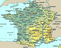 Карта Франции подробнее. Географическая карта Франции
