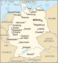 Карта Германии подробнее. Географическая карта Германии